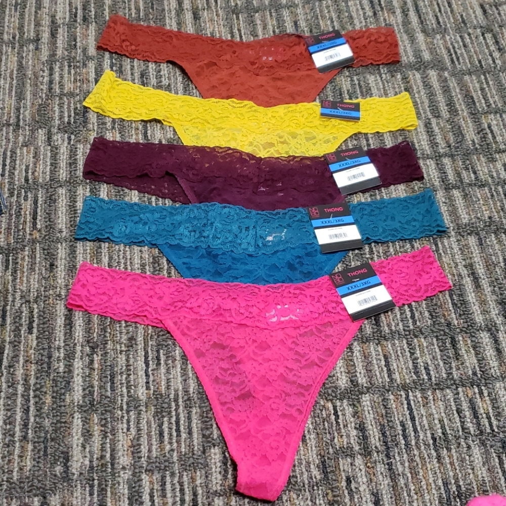 5 Lace Thongs